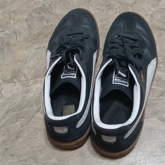 Puma Black and White Retro Sneakers with Suede Upper Super Liga - Picture 5 of 7